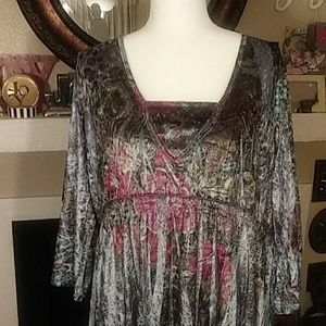 Style & Co Plus Size Embroidered Layered Look Blouse
